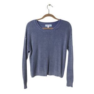 Hippie Rose Womens Medium Blue Knit Sweater 60% Cotton 40% Acrylic